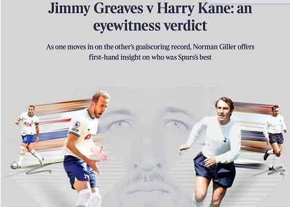 Jimmy Greaves v Harry Kane- an eyewitness verdict